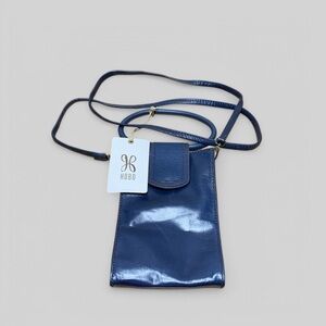 Hobo Brand “Sheila Phone” Blue Leather Crossbody Bag